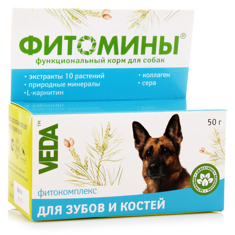 

ФитоМины функциональный корм для собак с фитокомплексом для зубов и костей (50 г)