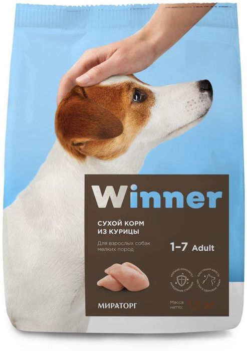

Winner корм для взрослых собак малых пород, курица (3 кг)