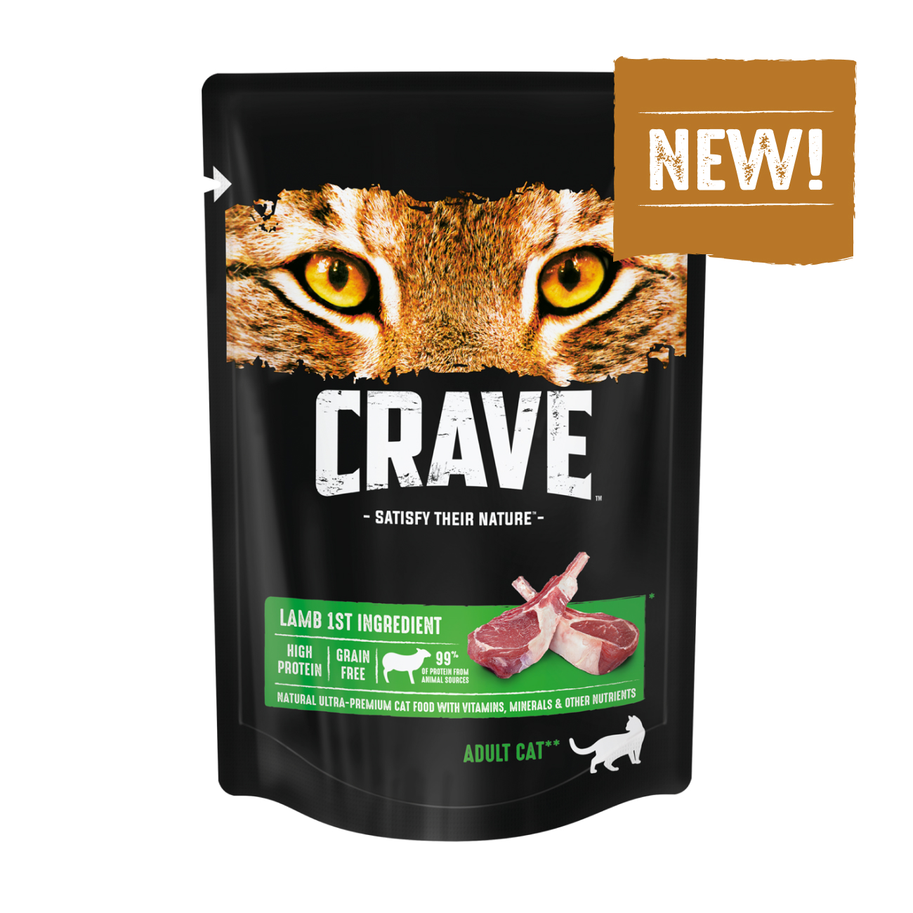 

Crave влажный корм для взрослых кошек с ягненком (70 г)