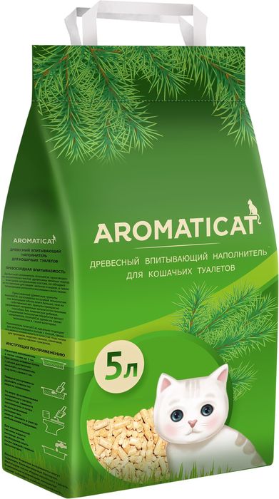 

AromatiCat древесный впитывающий наполнитель (5 л)