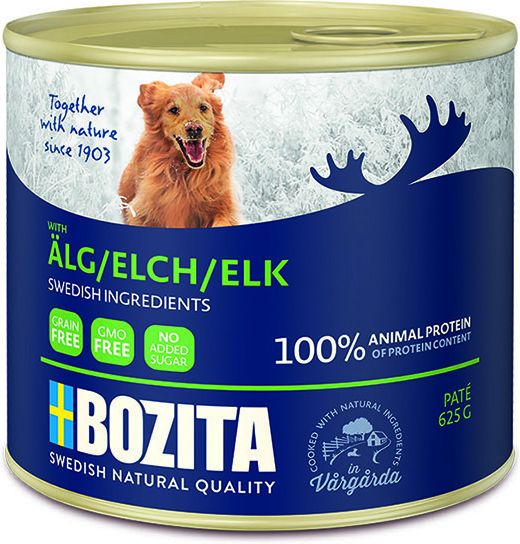 

Bozita влажный корм для собак всех пород и возрастов, паштет с мясом лося (625 г)