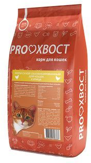 

ProХвост сухой корм для взрослых кошек всех пород, курица (10 кг)