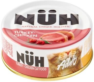 

NUH влажный корм для кошек, беззерновой, индейка и цыпленок (100 г)