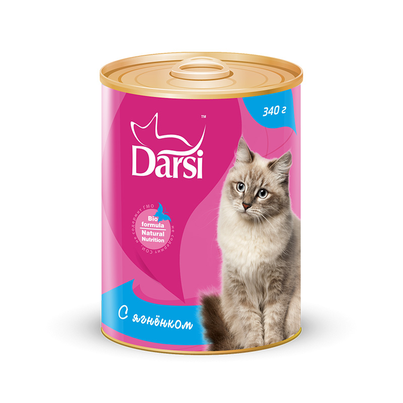 

Darsi Дарси влажный корм для кошек с ягненком (340 г)
