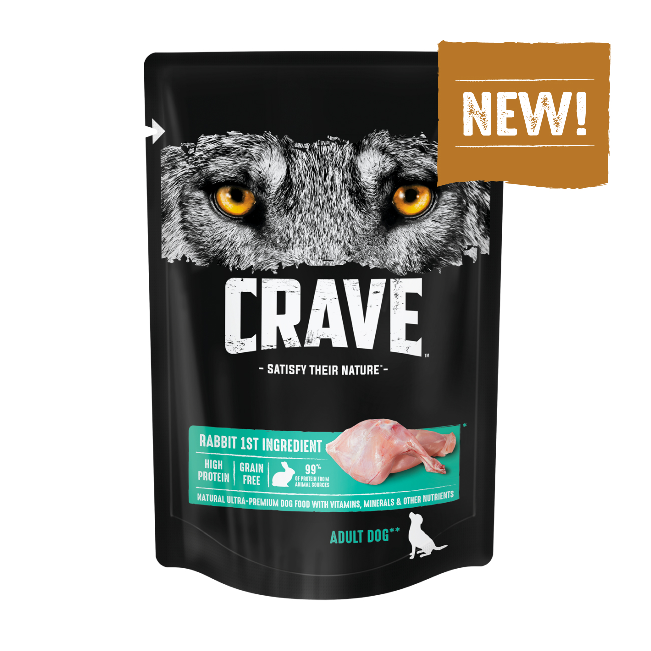 

Crave влажный корм для взрослых собак всех пород с кроликом (85 г)