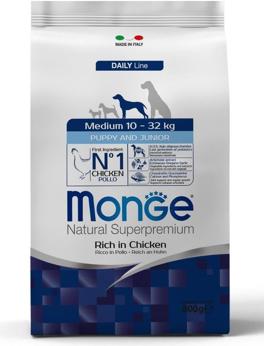 

Monge Dog Medium сухой корм для щенков средних пород (800 г)