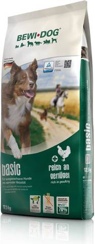 

Bewi Dog Basic корм для взрослых собак всех пород, птица (12,5 кг)