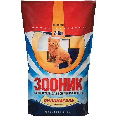 

Зооник силикагель наполнитель для кошек (3,8 л)