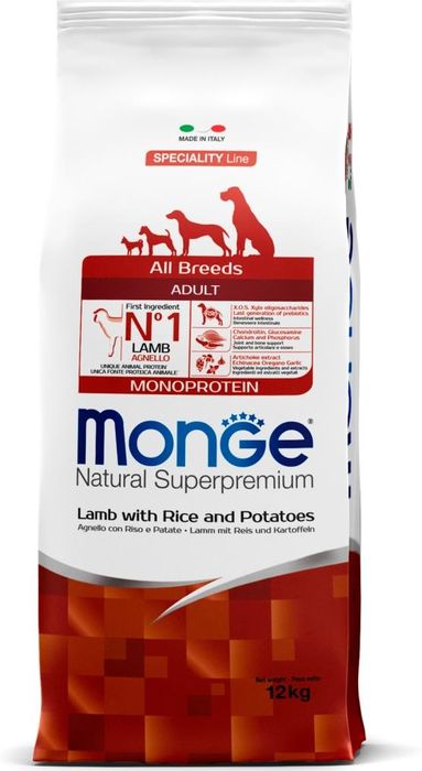 

Monge Speciality Line сухой корм для собак всех пород и возрастов, ягненок с рисом и картофелем (2,5 кг)
