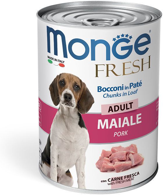 

Monge Dog Fresh Chunks in Loaf консервы для собак Мясной рулет, свинина (400 г)