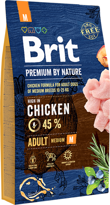 

Brit Premium сухой корм для взрослых собак средних пород с курицей (8 кг)