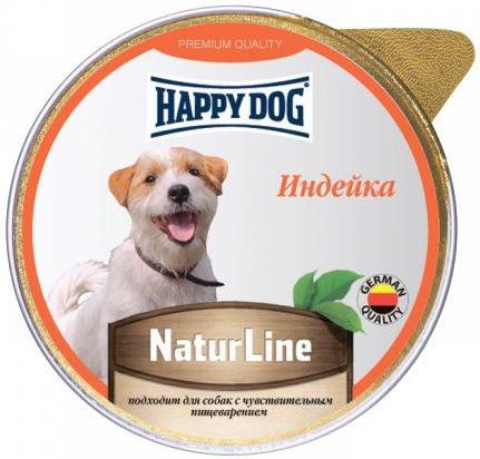 Happy Dog Natur Line влажный корм для собак, индейка, паштет (125 г)