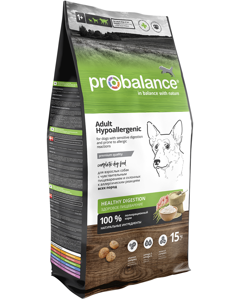 

ProBalance сухой корм для взрослых собак всех пород, гипоаллергенный (15 кг)