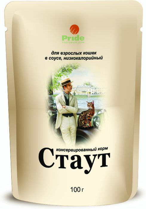 Стаут влажный корм для кошек Лайт, соус (100 г)