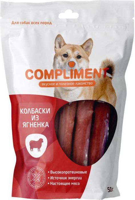 Compliment лакомство для собак, колбаски из ягненка (50 г)