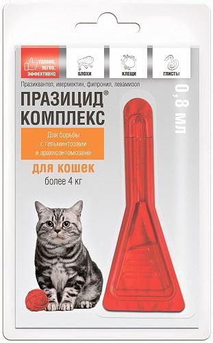 

Празицид-комплекс для кошек более 4 кг (0,8 мл)