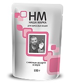 

Наша Марка влажный корм для кошек мясное ассорти в соусе (85 г)