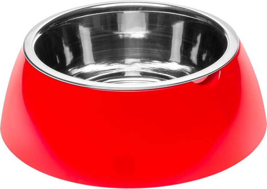 

Ferplast металлическая миска JOLIE L на пластиковой подставке (красная, 1,2 л)