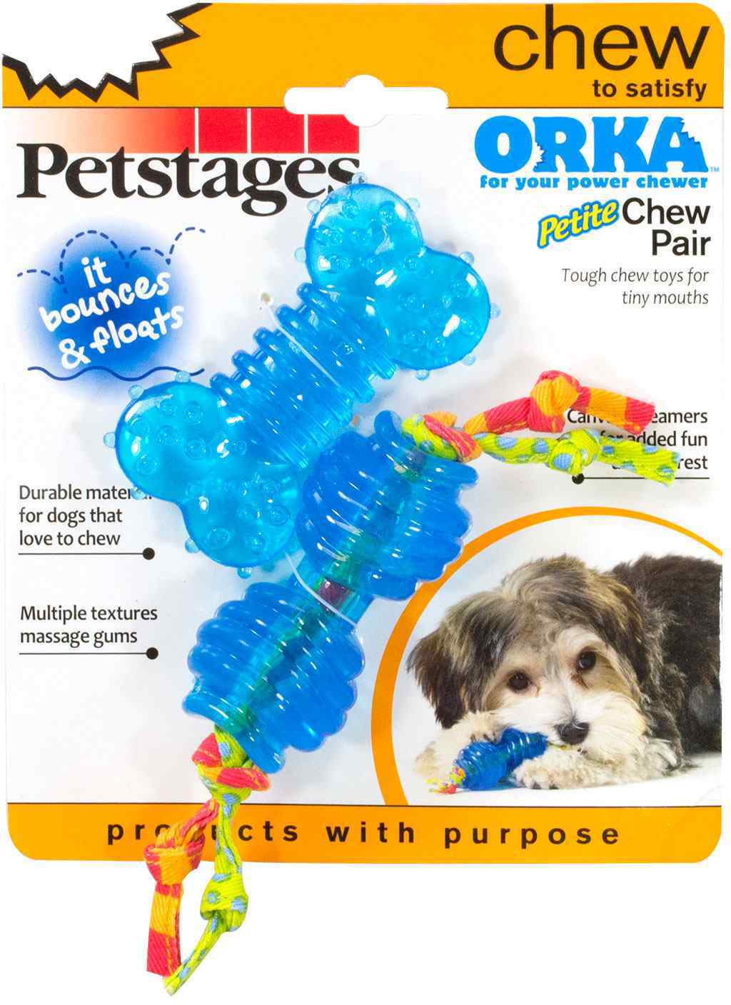 

Petstages Orka набор игрушек косточка и гантель для маленьких пород собак (1 шт)