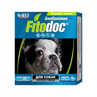 

АВЗ Fitodog биоошейник репеллентный для мелких собак (35 см)