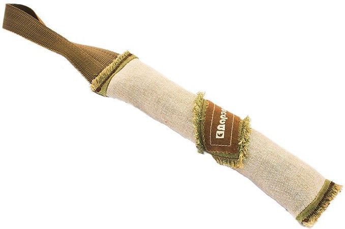 

Darell Дарелл Скалка игрушка для собак тягалка-аппорт, хлопок, брезент, бежевый (30 см)