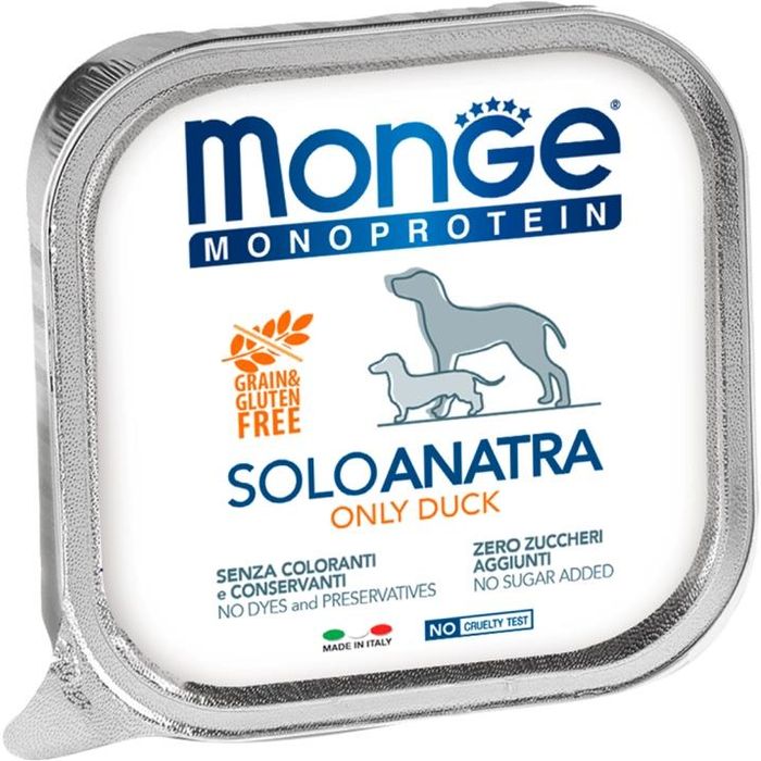 

Monge Dog Monoproteico Solo консервы для собак паштет из утки (150 г)