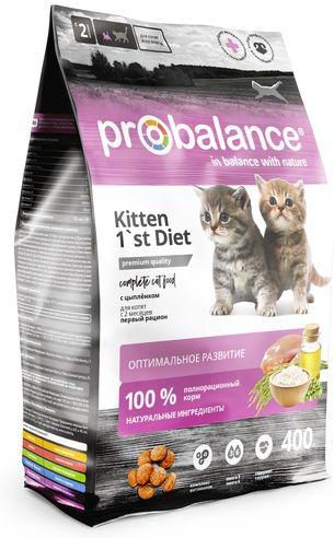 

ProBalance корм для котят всех пород, диетический, цыпленок (400 г)