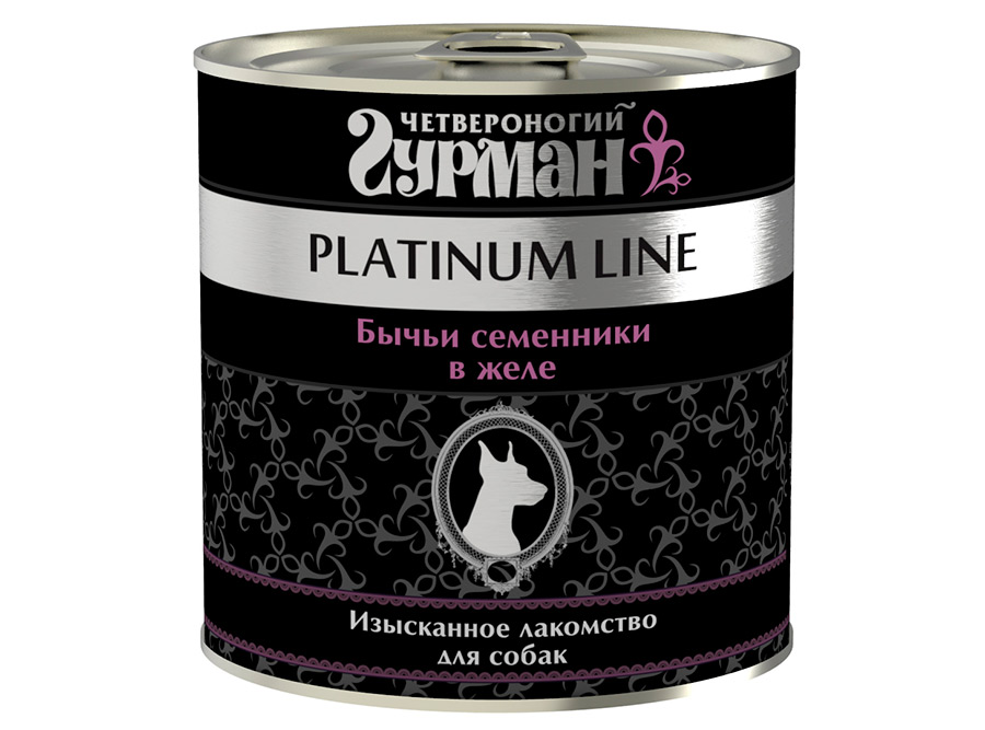 

Четвероногий Гурман Platinum консервы для собак с бычьими семенниками (240 г)
