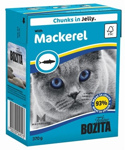 

Bozita влажный корм для кошек кусочки в желе со скумбрией (370 г)