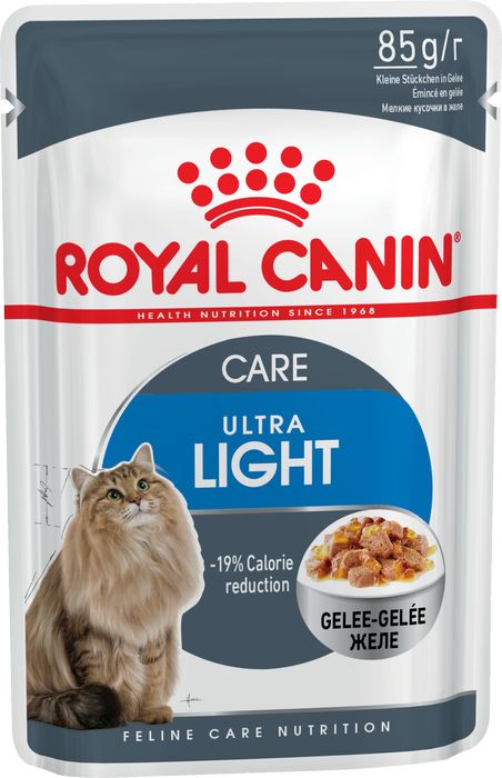 

Royal Canin Ultra Light влажный корм для кошек, склонных к полноте в желе (85 г)