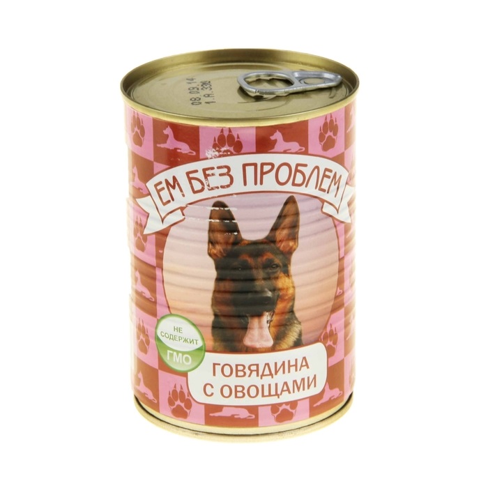 

Ем Без Проблем влажный корм для собак с говядиной и овощами (750 г)