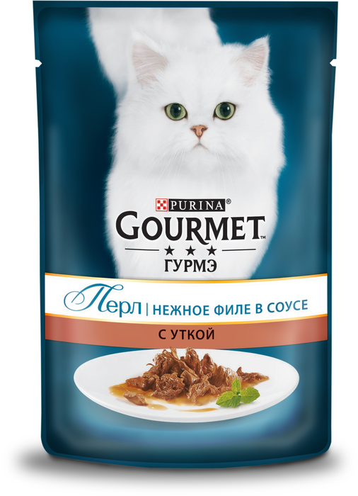 

Gourmet Perle влажный корм для взрослых кошек всех пород, утка в соусе (85 г)