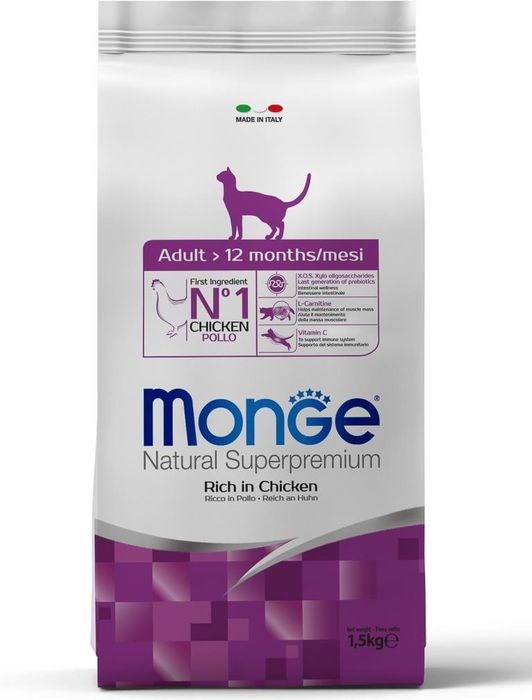 

Monge Cat сухой корм для взрослых кошек (400 г)