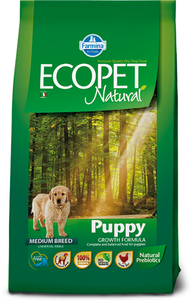 

Farmina Ecopet Natural сухой корм для щенков средних пород, курица (12 кг)
