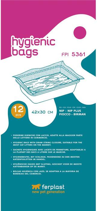 

Ferplast мешок гигиенический для лотков NIP PLUS, BIRMAN (12 шт)
