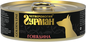 

Четвероногий Гурман Golden консервы для собак с говядиной в желе (100 г)