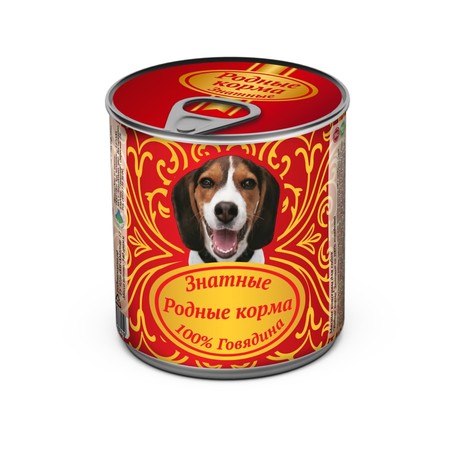

Родные корма Знатные влажный корм для собак с говядиной (340 г)