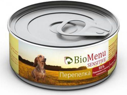 

BioMenu влажный корм для собак, чувствительное пищеварение, перепелка (100 г)