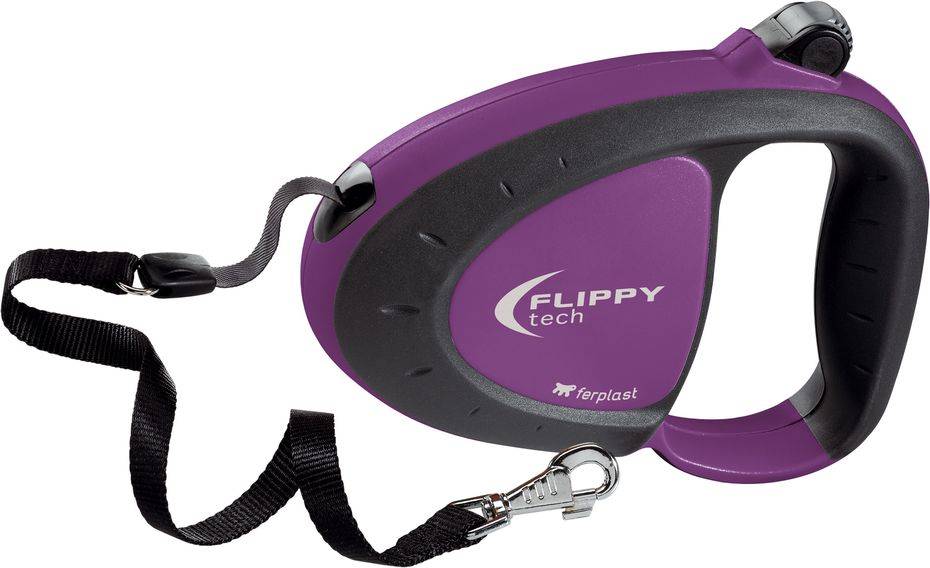 

Ferplast поводок-рулетка FLIPPY TECH TAPE L - лента, 50 кг (фиолетовый, 5 м)