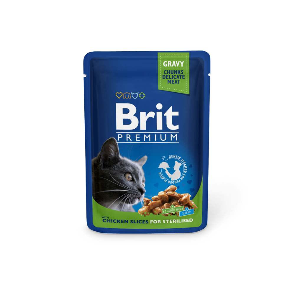 

Brit Premium влажный корм для стерилизованных кошек с курицей (100 г)