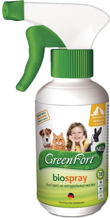 

GreenFort Био спрей для кошек, кроликов и собак, антипаразитарный (200 мл)