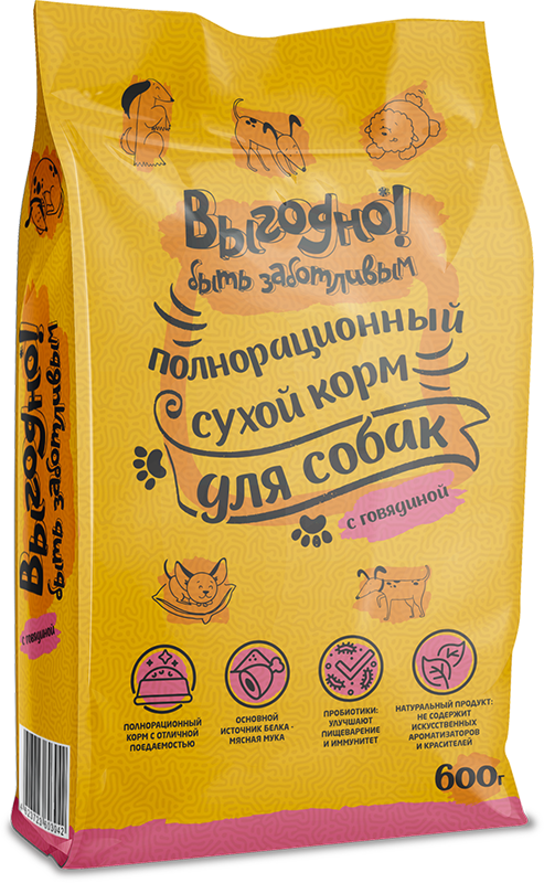 

Выгодно корм для собак малых и средних пород, с говядиной (3 кг)