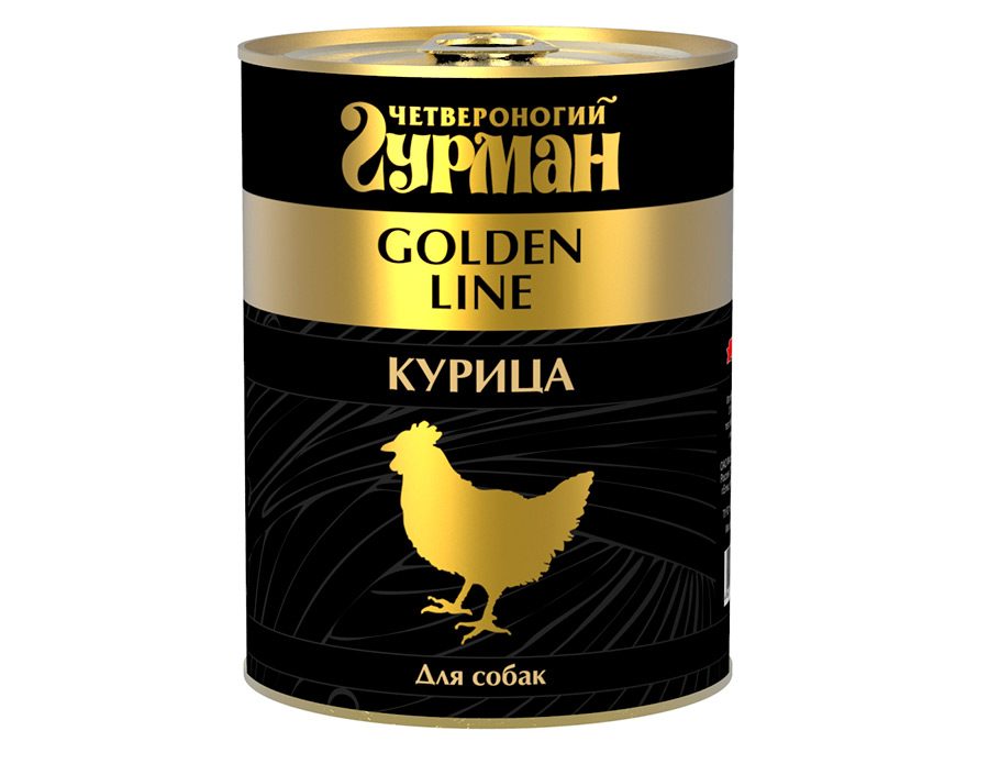 

Четвероногий Гурман Golden консервы для собак с курицей в желе (100 г)