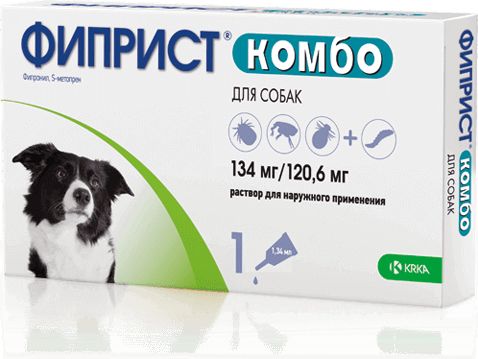 

Фиприст Комбо капли от клещей и блох для собак средних пород (1 пипетка)