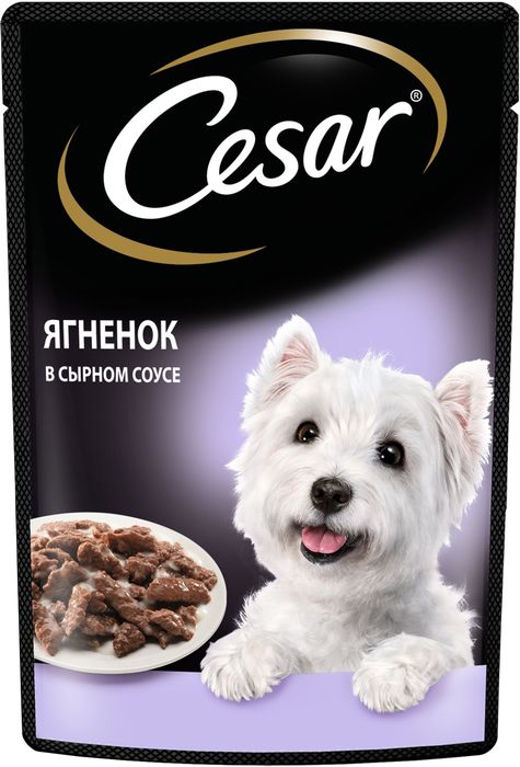 

Cesar влажный корм для собак с ягненком в сырном соусе (85 г)