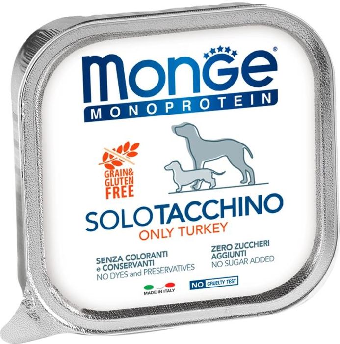 

Monge Dog Monoproteico Solo влажный корм для собак паштет из индейки (400 г)