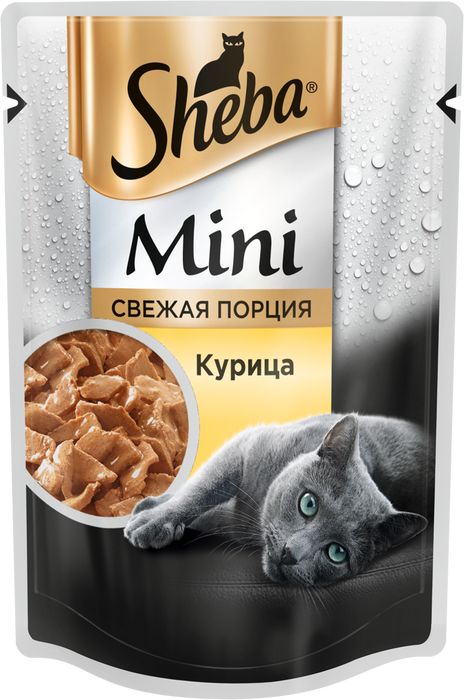 

Sheba Mini влажный корм для кошек с курицей (50 г)