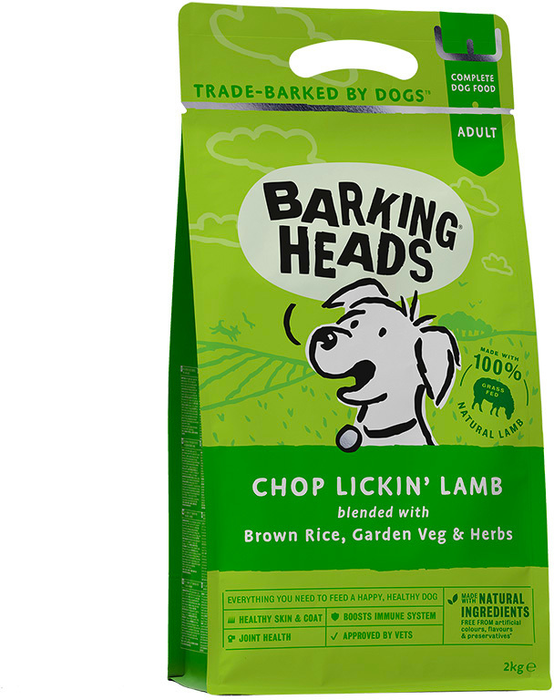 Barking Heads сухой корм для взрослых собак всех пород с ягненком и рисом мечты о ягненке (2 кг)