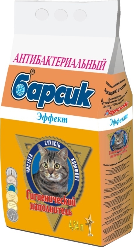 

Барсик Эффект наполнитель впитывающий (4,54 л)
