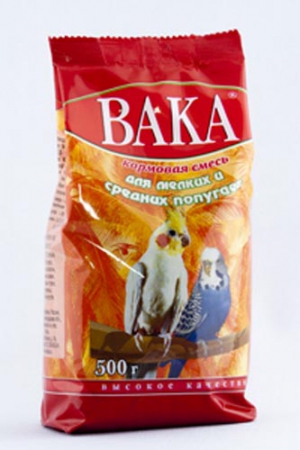 

Вака ВК сухой корм для мелких и средних попугаев (500 г)